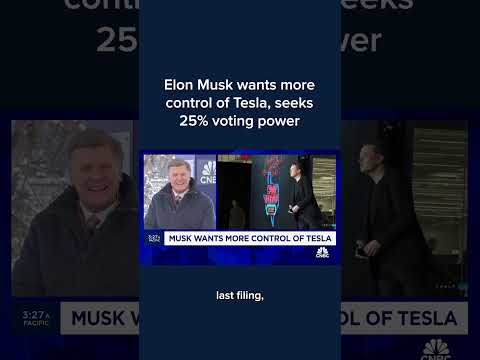 Elon Musk wants more control of Tesla, seeks 25% voting power #Shorts