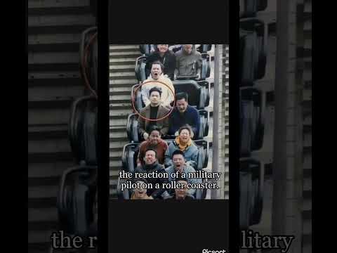 the reaction of a military pilot on a roller coaster. #fact #factsshorts #short