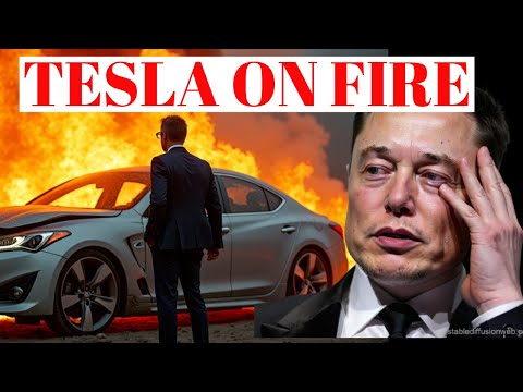 TESLA COLLAPSE? Fires, Stock Fall &amp; Riots Rock the EV Giant (ELON MUSK )