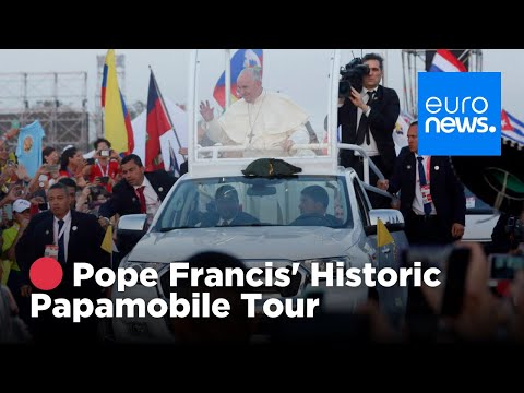 🔴 Pope Francis&#039; Historic Papamobile Tour Through Luxembourg | euronews 🇬🇧