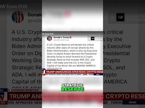 Crypto Reserve: Trump’s Bold Move to Revitalize the Market