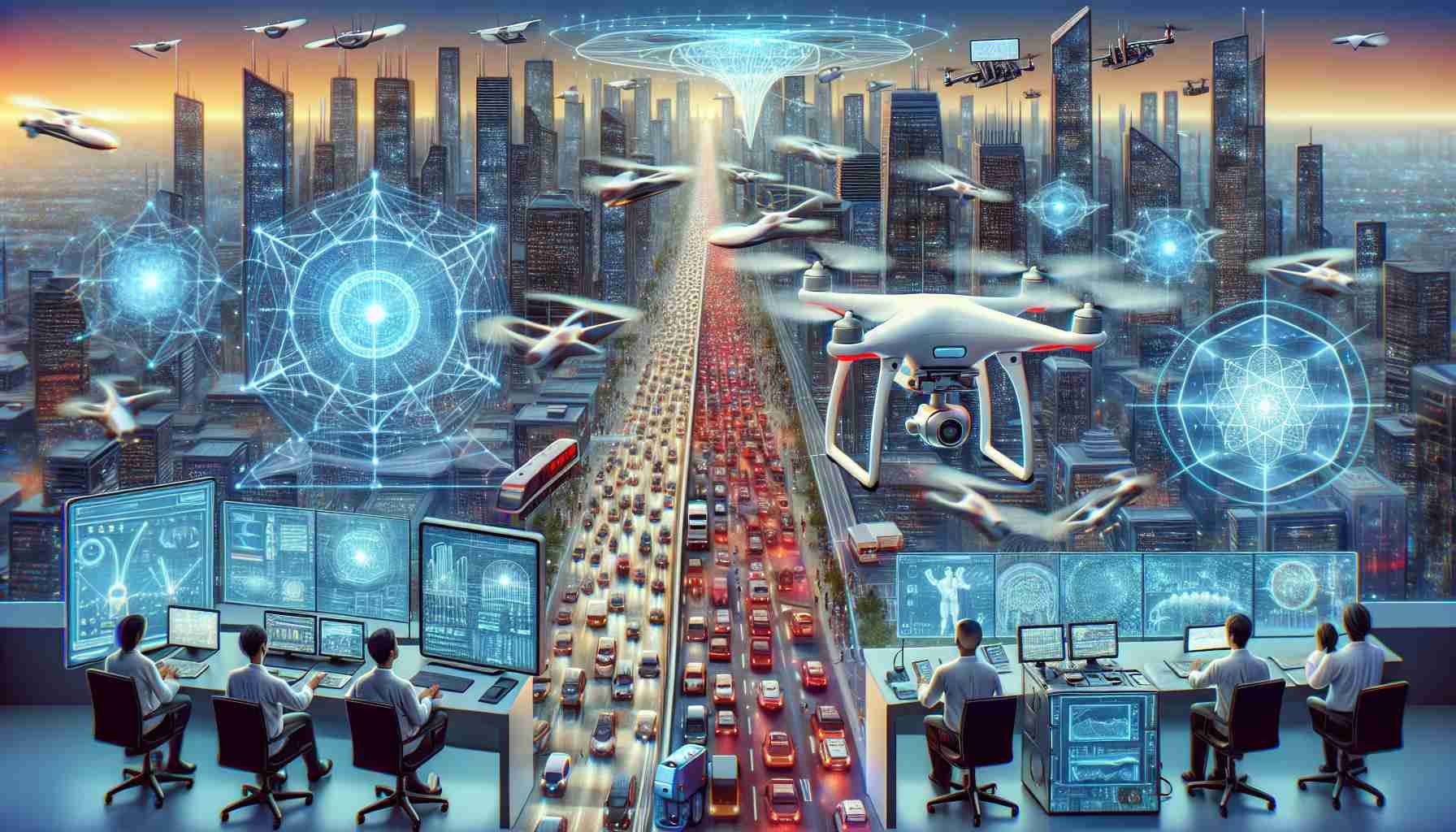 Revolution in Traffic Management! Harnessing Drones and Quantum Computing